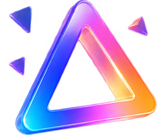 3D Neon Glowing Triangle