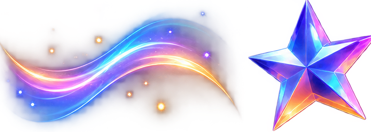 3D Starlight Wave and Crystal Star